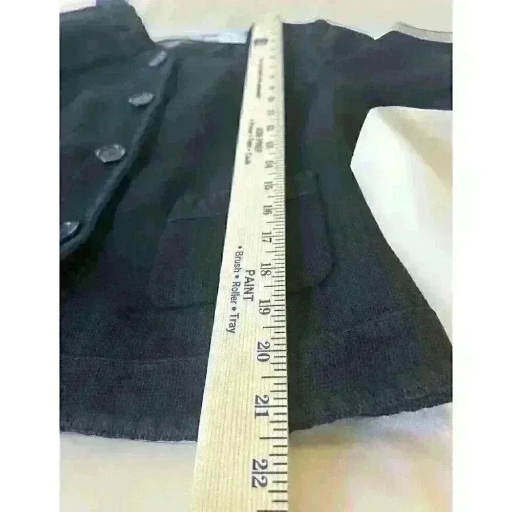 Ann Taylor Women's Size 8 Black Blazer Jacket Button Up Collarless Beautiful
